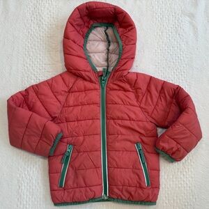 Mini Boden Pack Away Pink Quilted Jacket Girls Size 3 4